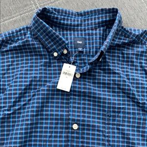 Gap XL Blue/Plaid Long Sleeve Shirt NWT